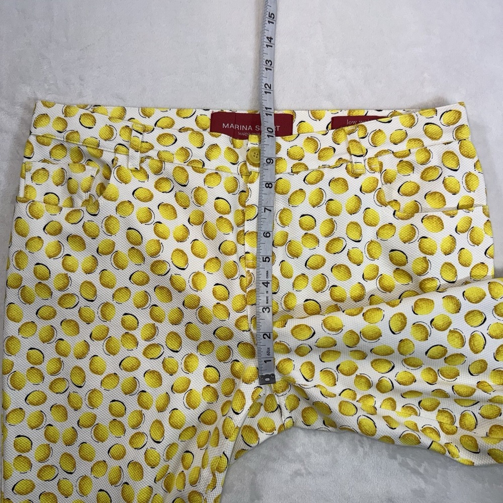 Marina Rinaldi Sport Textured Slim Crop Pant Womans 19 US 10 Lemon Print Cruise - Picture 10 of 12